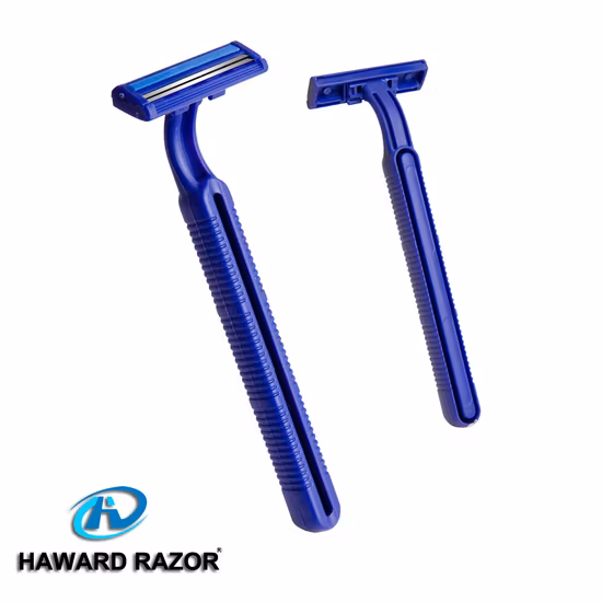 D208L China Manufacturer Plastic Handle 2 Disposable Razor Twin Blade Shaving Stick